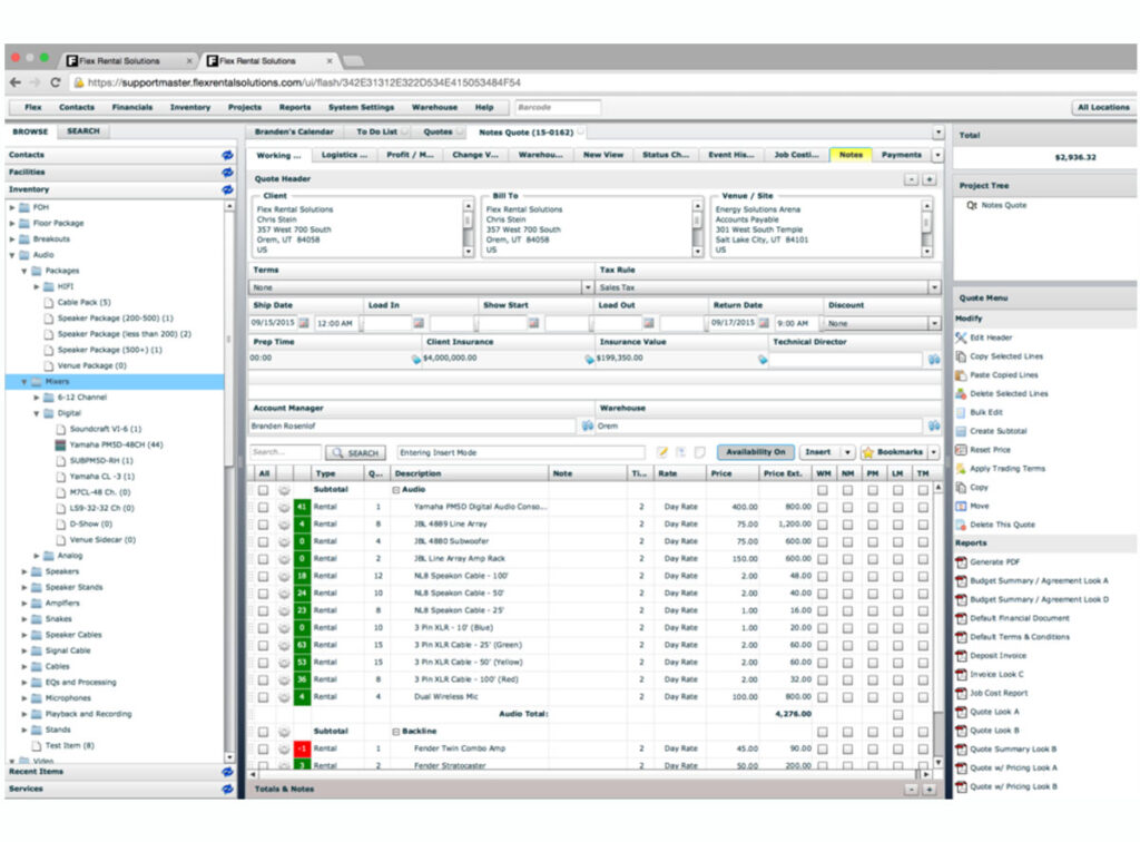 Which software is used for Flex design